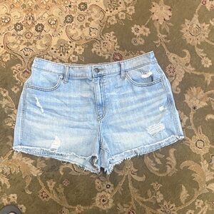 Aerie Light Blue Distressed Jean Shorts